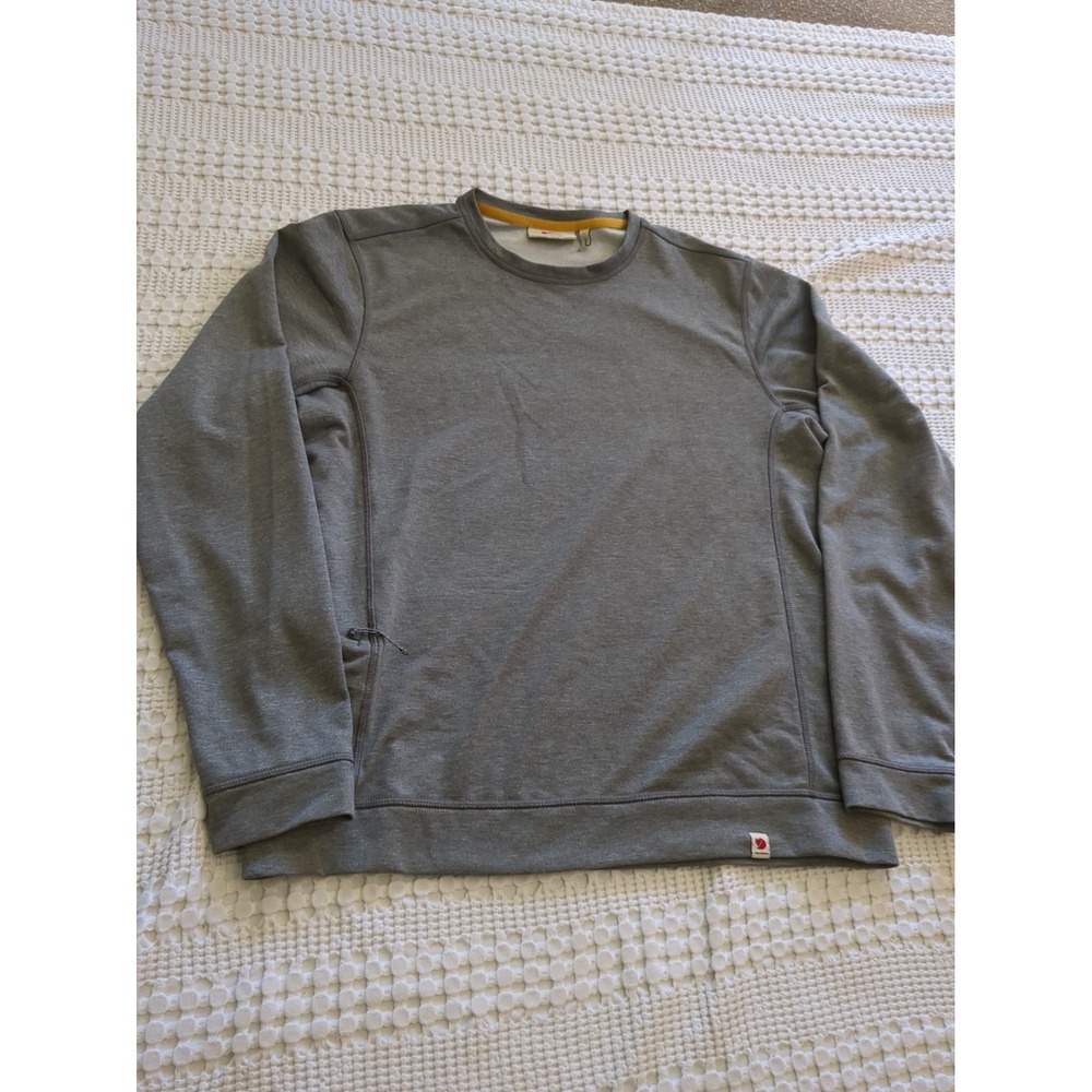 Fjallraven High Coast Lite Sweater Size Medium Gray Long Sleeve Crew
